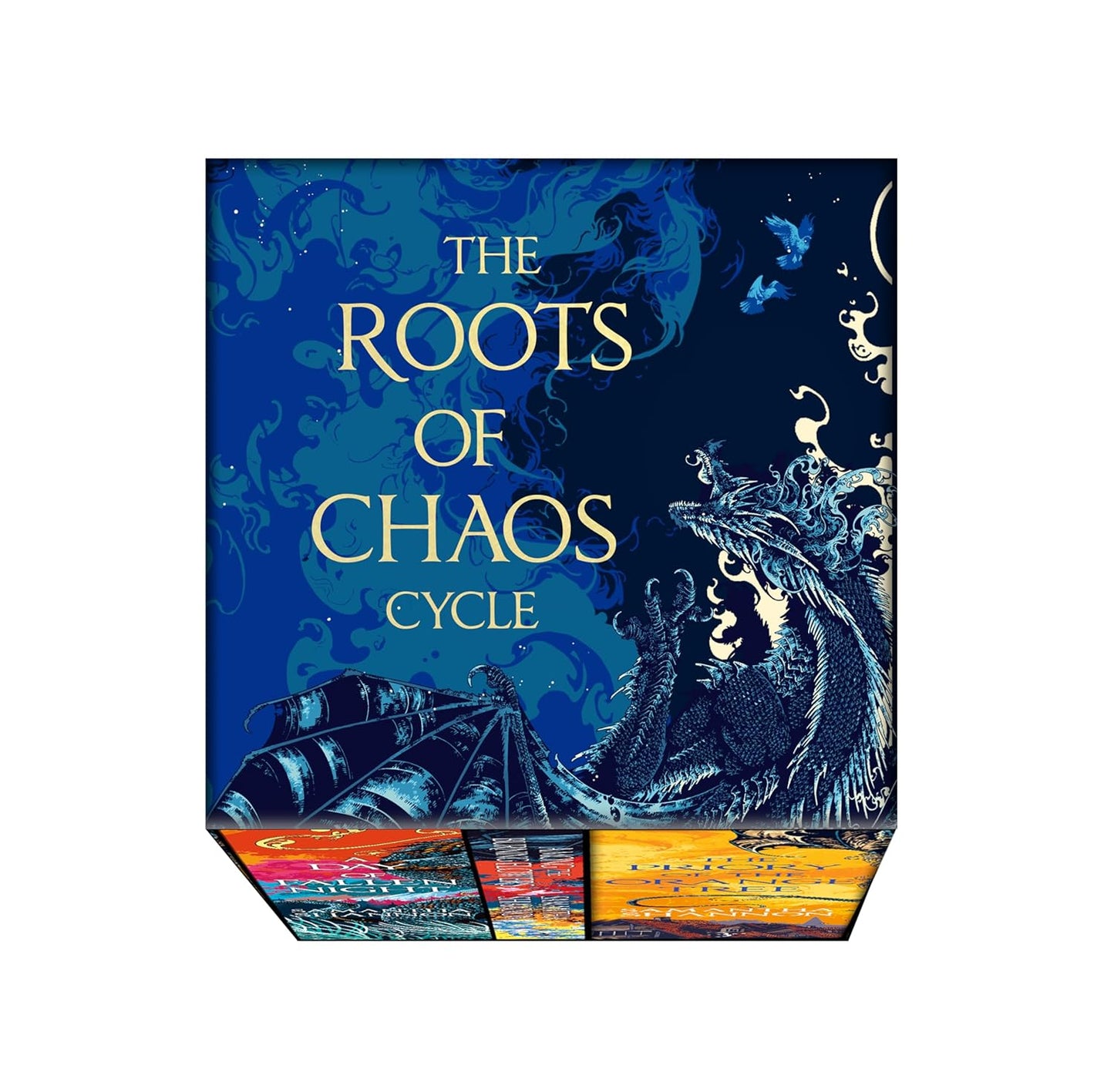 Roots of Chaos Box Set; Samantha Shannon (Priory of the Orange Tree, Among the Burning Flowers and A Day of Fallen Night) | Collectors Box Set