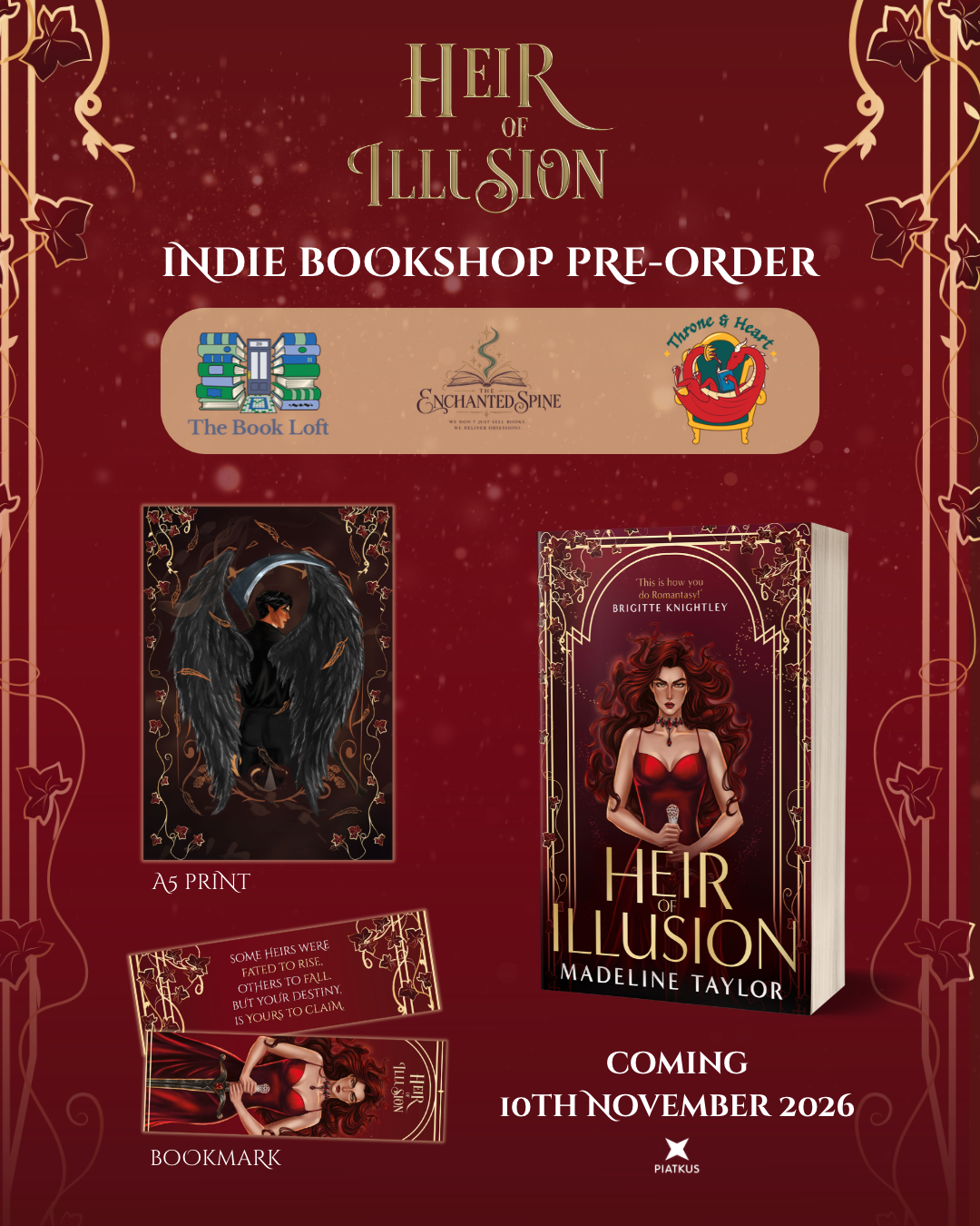 Heir of Illusion; Madeline Taylor | Paperback Edition with Exclusive Artwork and Bookmark (The Verran Isles Book 1) (pre-order)