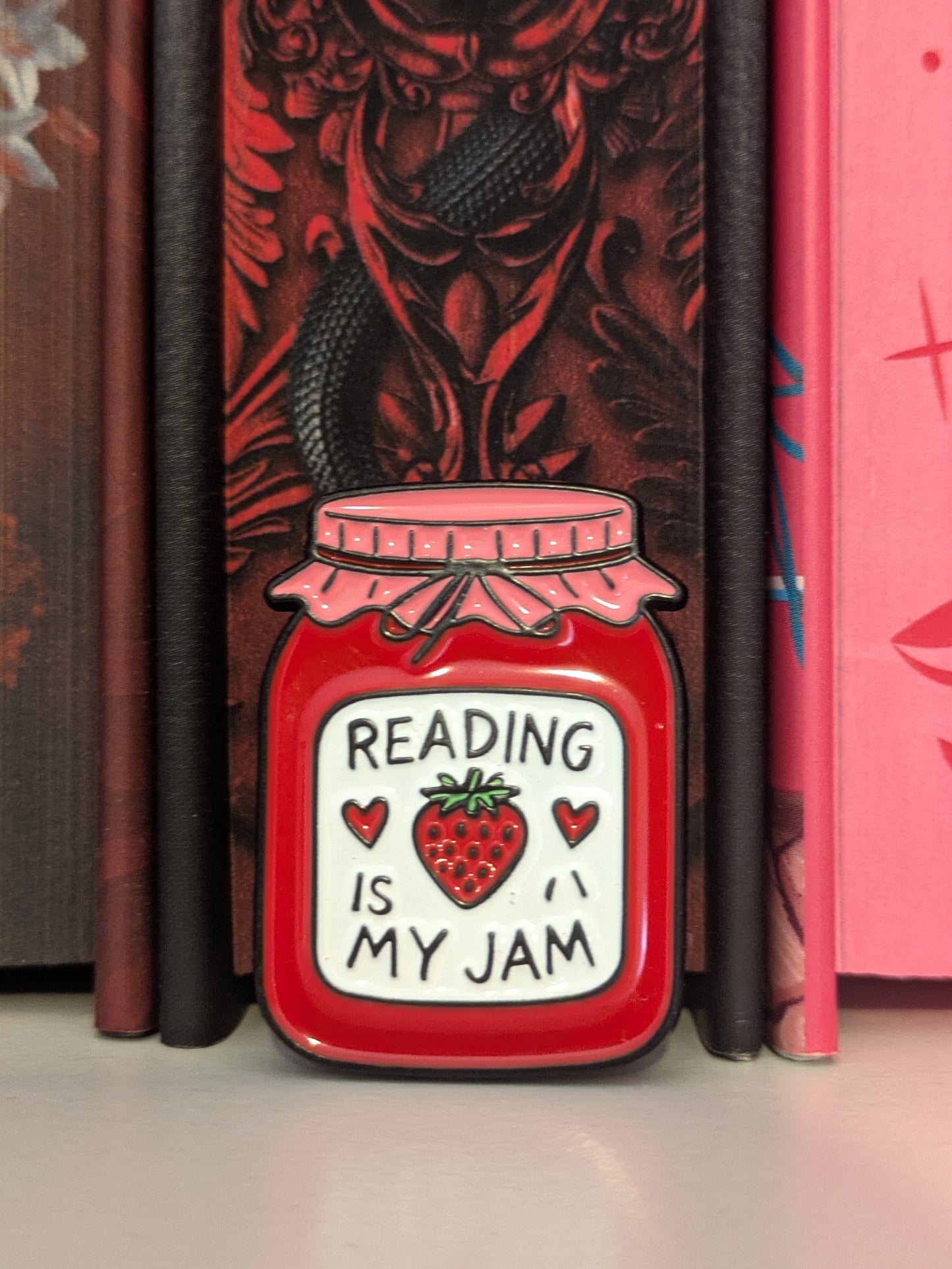 Reading is My Jam Pin | Enamel Badge for Book Lovers