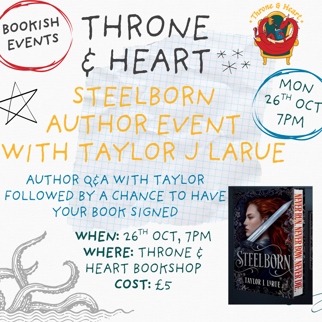 Author Event: Taylor J LaRue with Steelborn | 26th October 2026