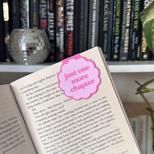 Just One More Chapter | Pink Magnetic Bookmark Reading Gift