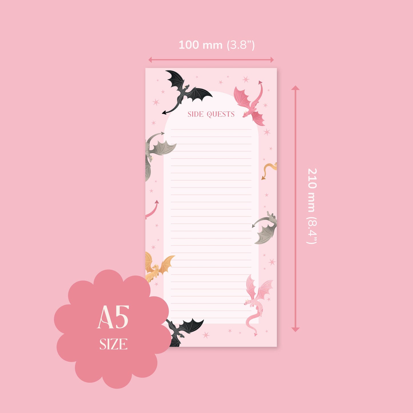 Side Quests List Pad | Fantasy Stationery Gifts