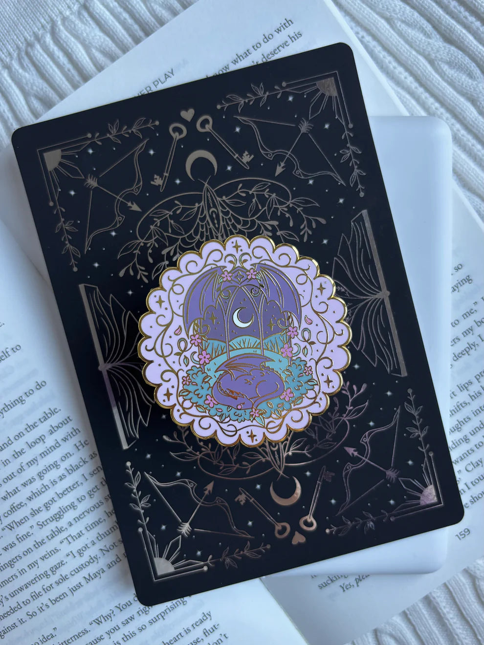Sleeping Fantasy Dragon E-Reader Grip | Reader Gift Accessory
