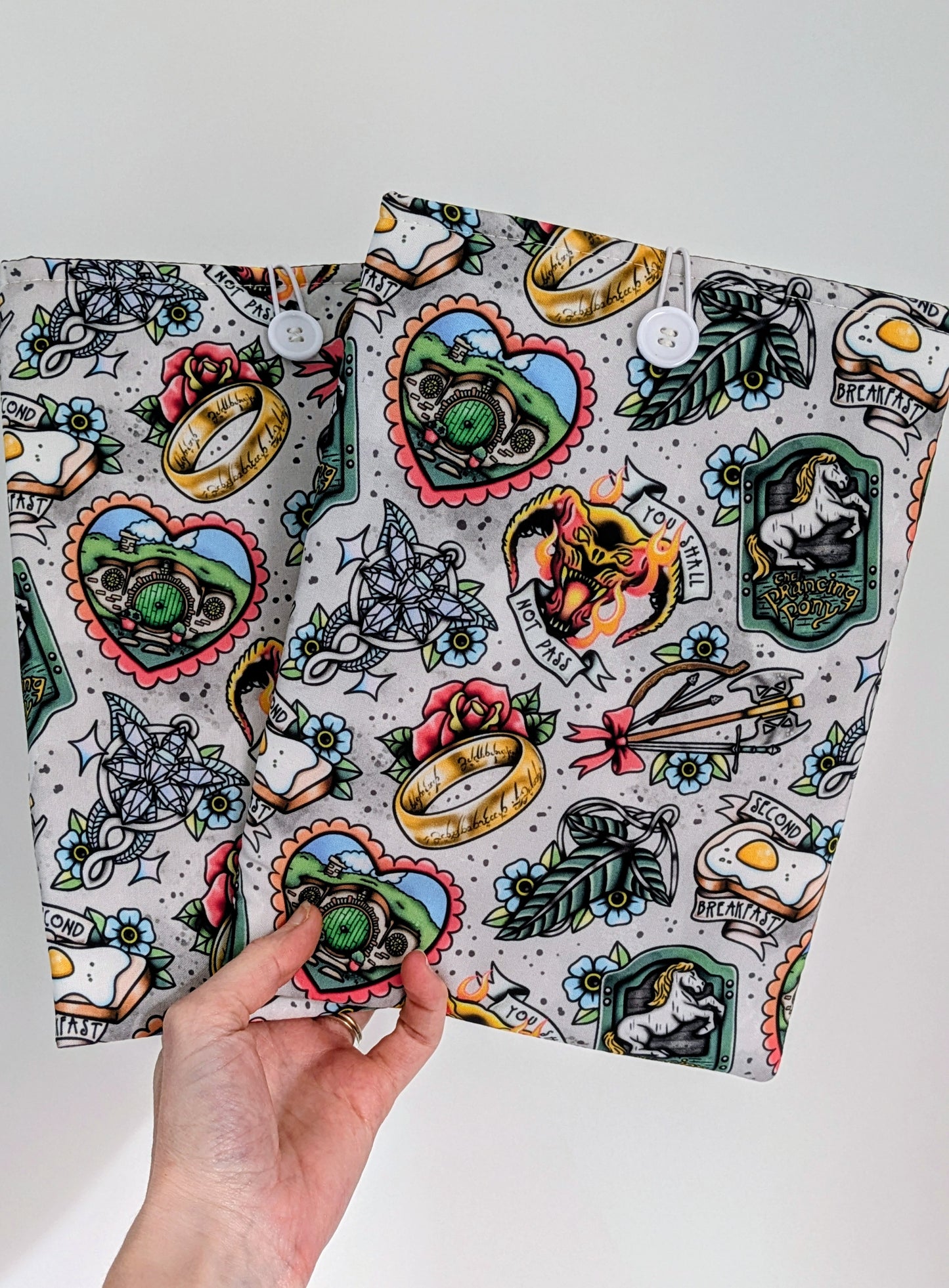 LOTR and The Hobbit Inspired Book/Kindle Sleeve | Padded Protective Sleeve for Kindle or Book