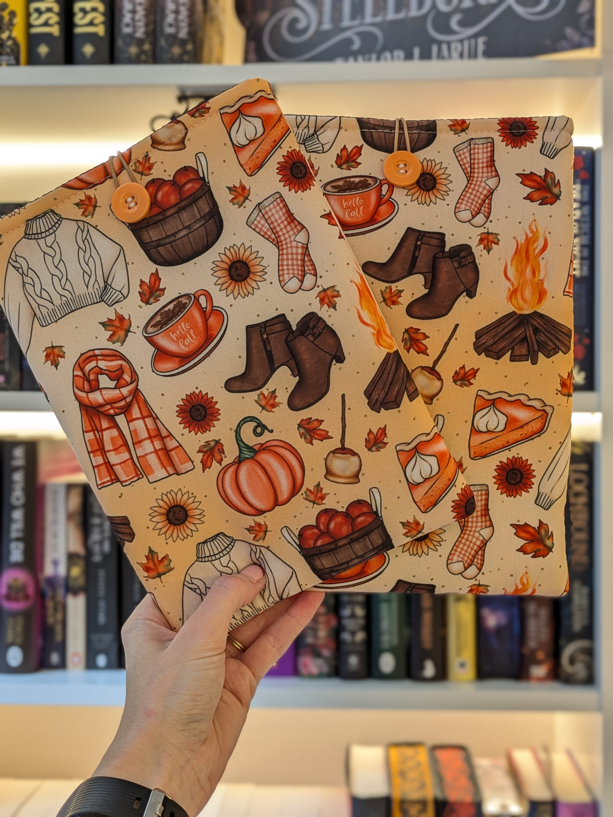 Cosy Season Book/Kindle Sleeve | Padded Protective Sleeve for Kindle or Book