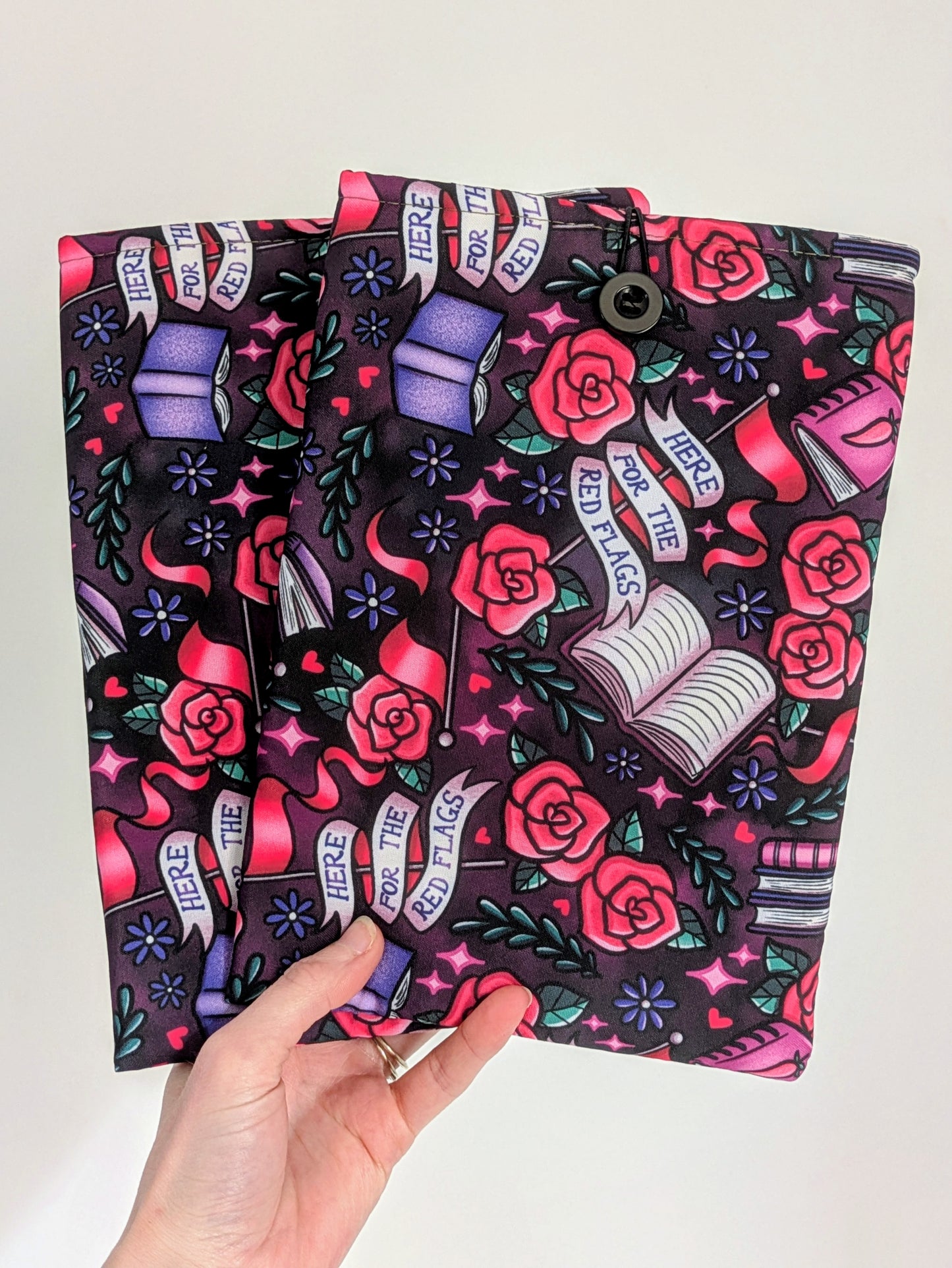 Red Flags Dark Romance Book/Kindle Sleeve | Padded Protective Sleeve for Kindle or Book