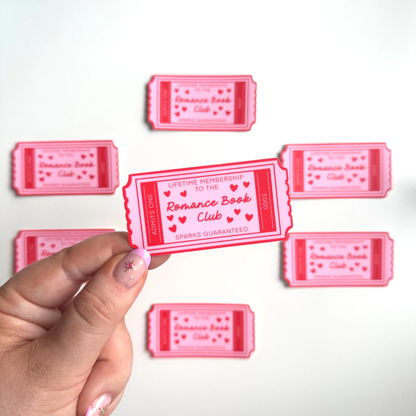Romance Book Club Membership Ticket | Funny Reader Sticker