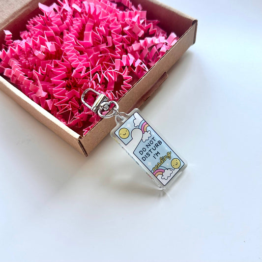 Do Not Disturb I’m Reading Keyring | Book Club Bookworm Gift