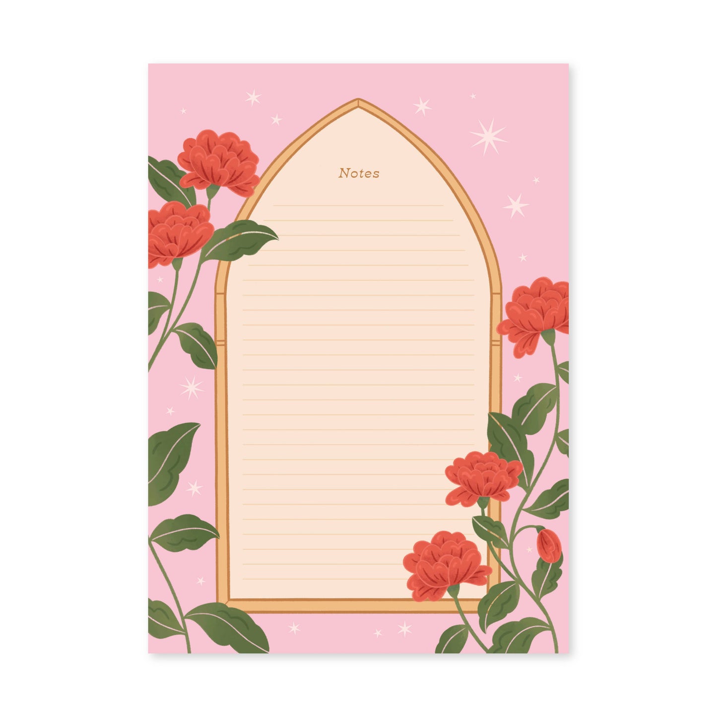 Roses Arch Notepad | Fantasy Book Stationery Gifts