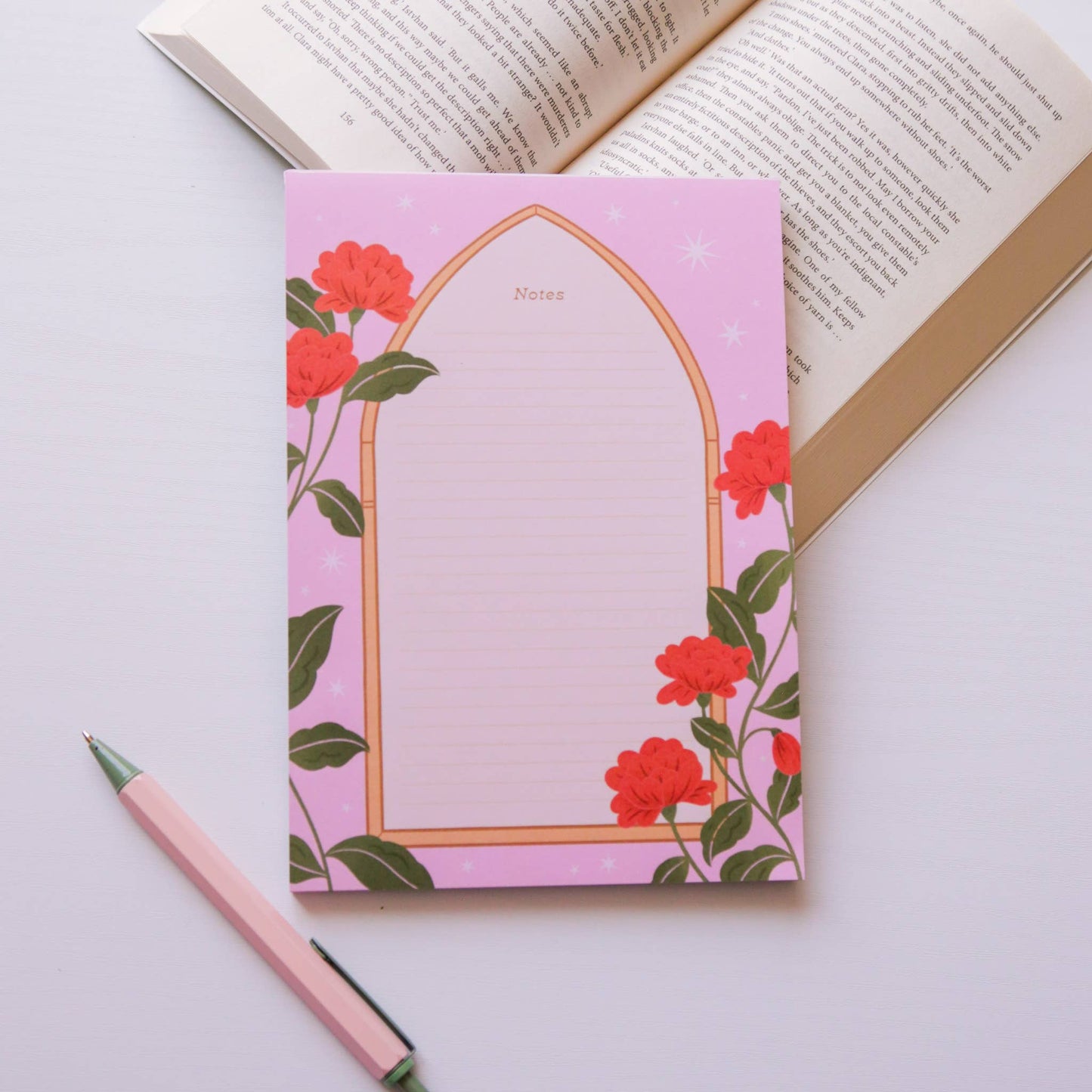 Roses Arch Notepad | Fantasy Book Stationery Gifts