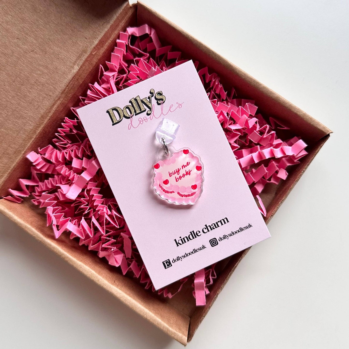 Kindle Charm - Buy Me Books Retro Cake Reading Gift