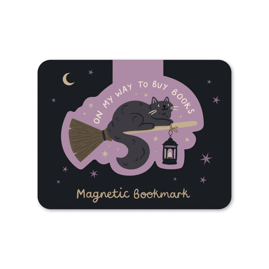 Witch Cat Magnetic Bookmark | Fantasy Literary Gifts