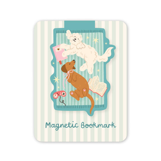 Cosy Dogs Magnetic Bookmark | Cute Dog Reading Gift