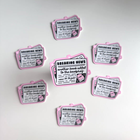 Breaking News TBR Sticker | Book Kindle Reading Club Gift