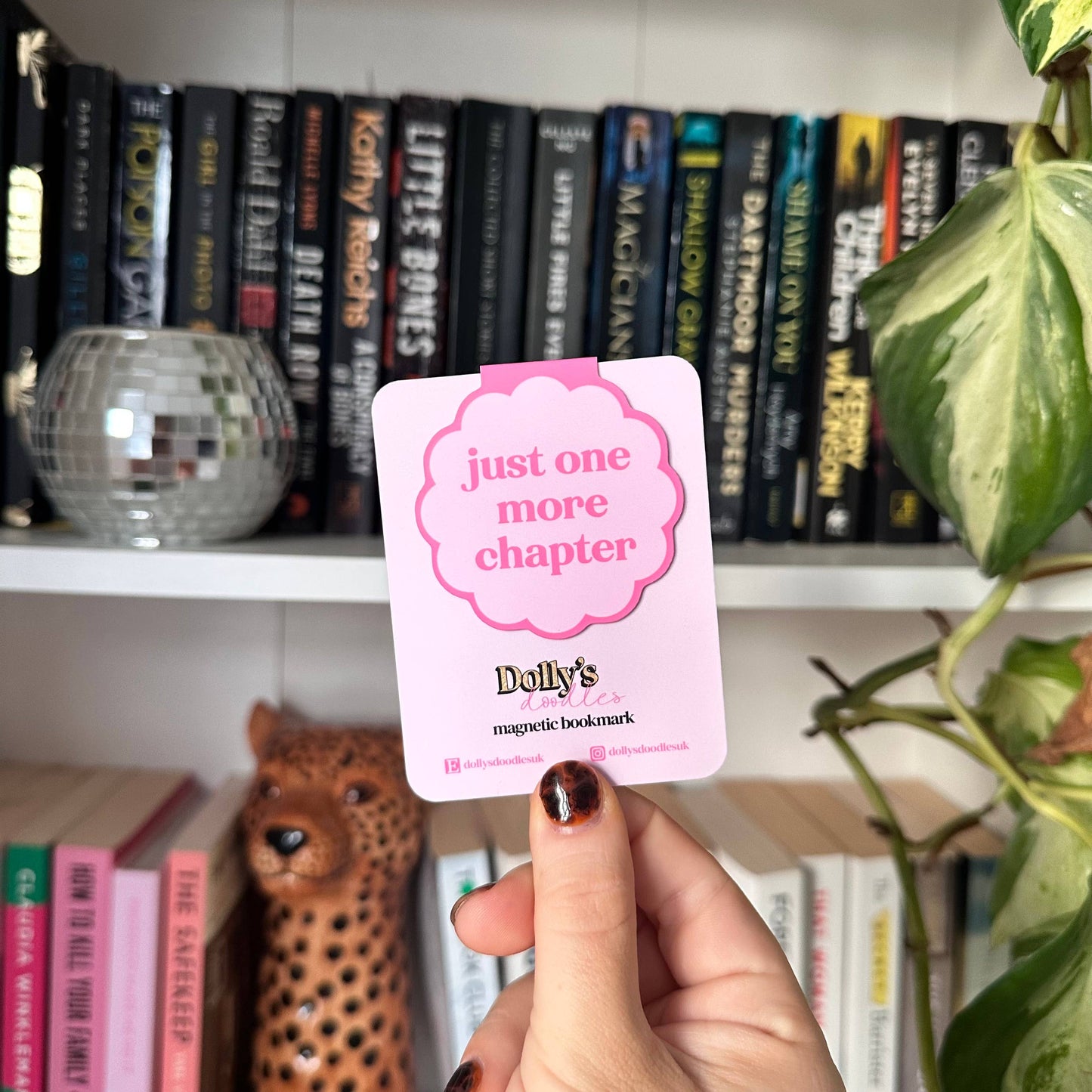 Just One More Chapter | Pink Magnetic Bookmark Reading Gift