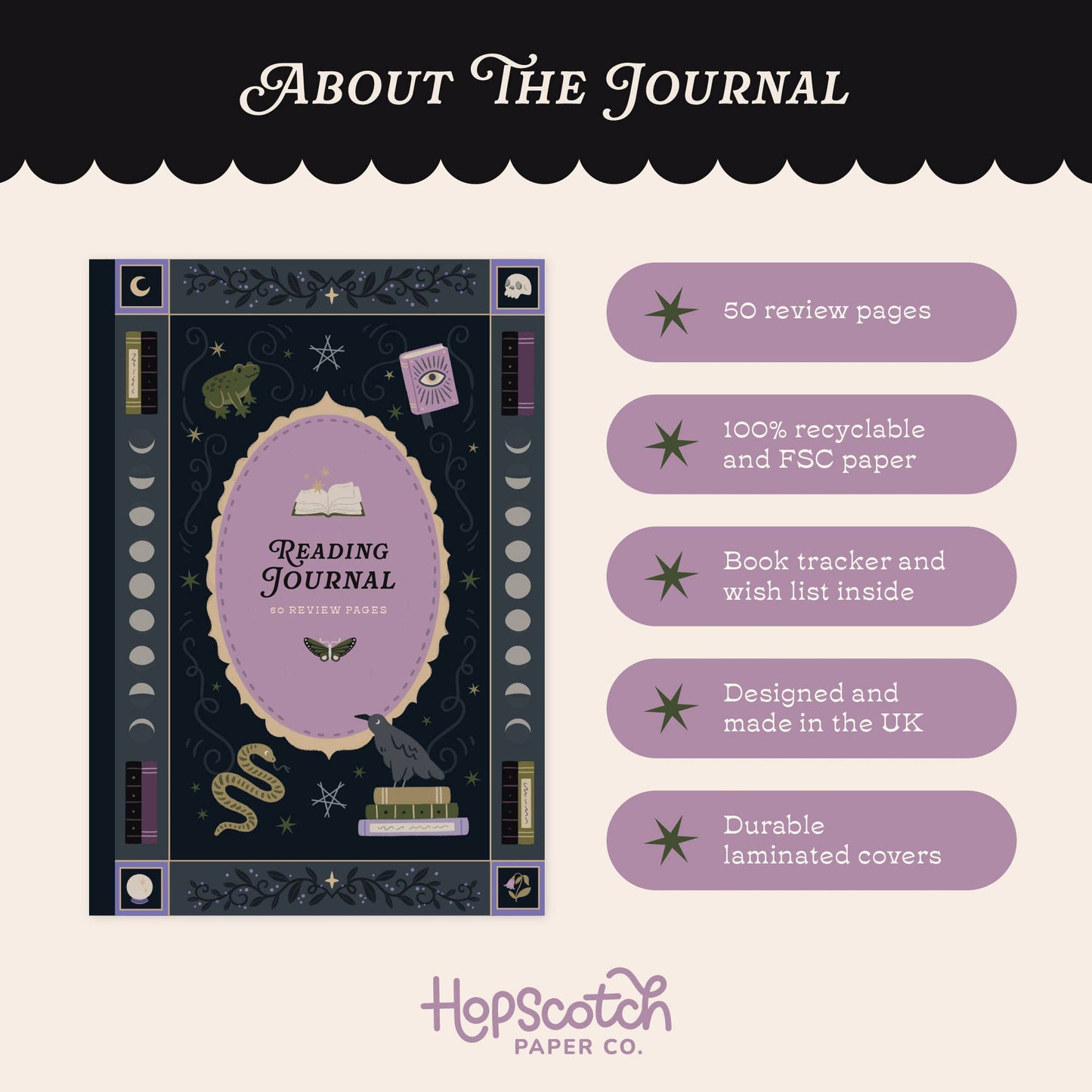 Whimsy Witch Reading Journal | Book Review Notebook