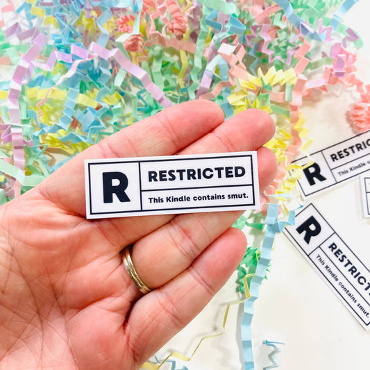 Restricted this Kindle Contains Smut Sticker | Romance Reader Sticker