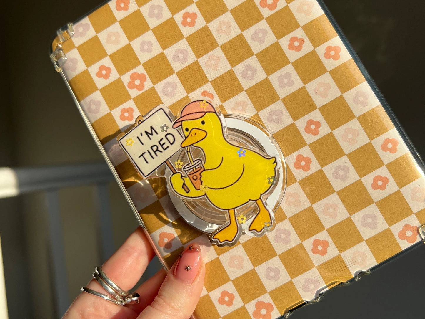 I'm Tired Funny Duck Kindle/Phone Grip | Reader Gift Accessory