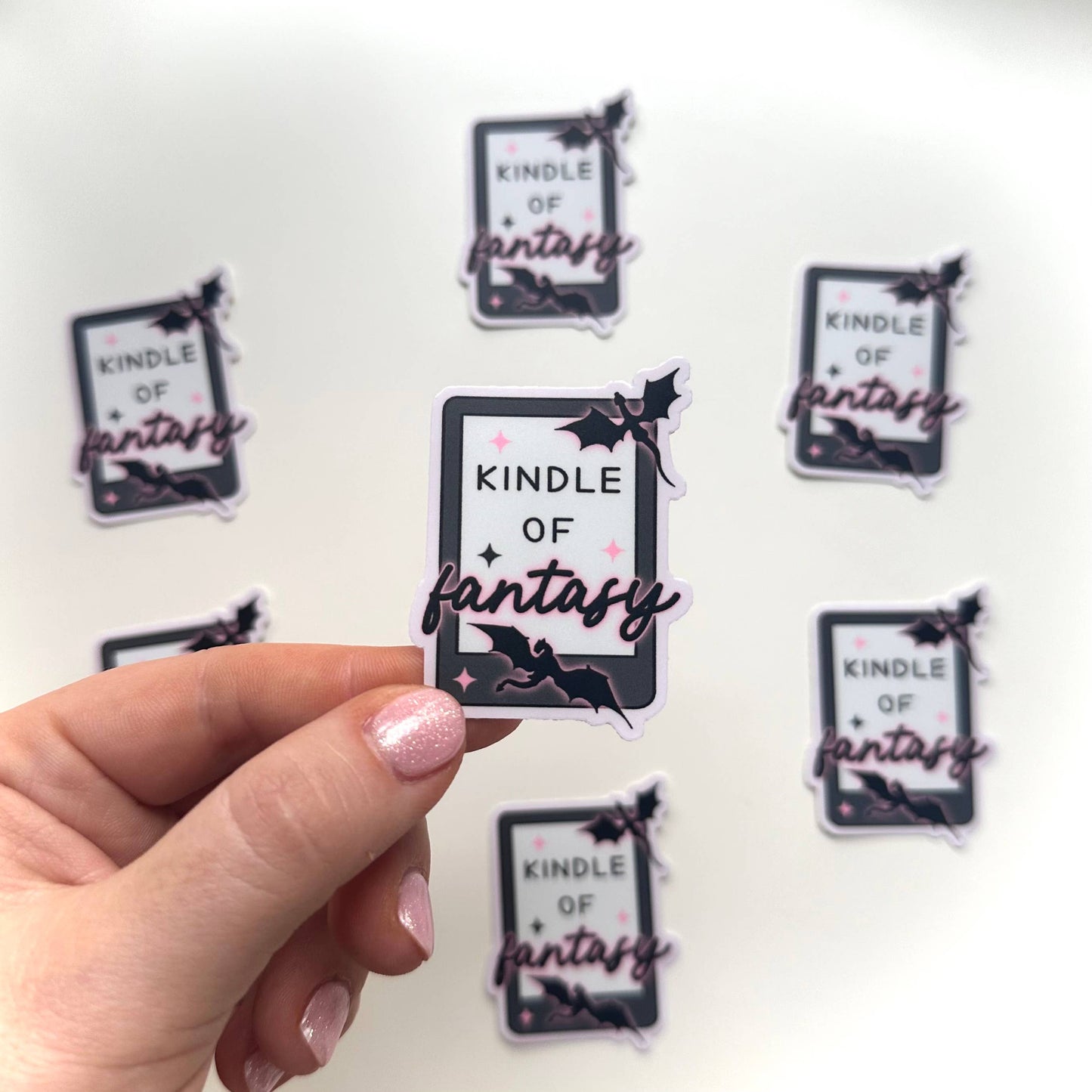 Kindle Of Fantasy Dragon Sticker | Romantasy Reader Gift