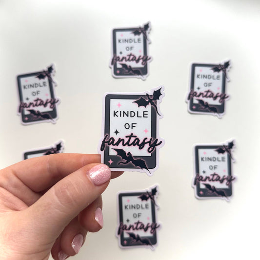 Kindle Of Fantasy Dragon Sticker | Romantasy Reader Gift