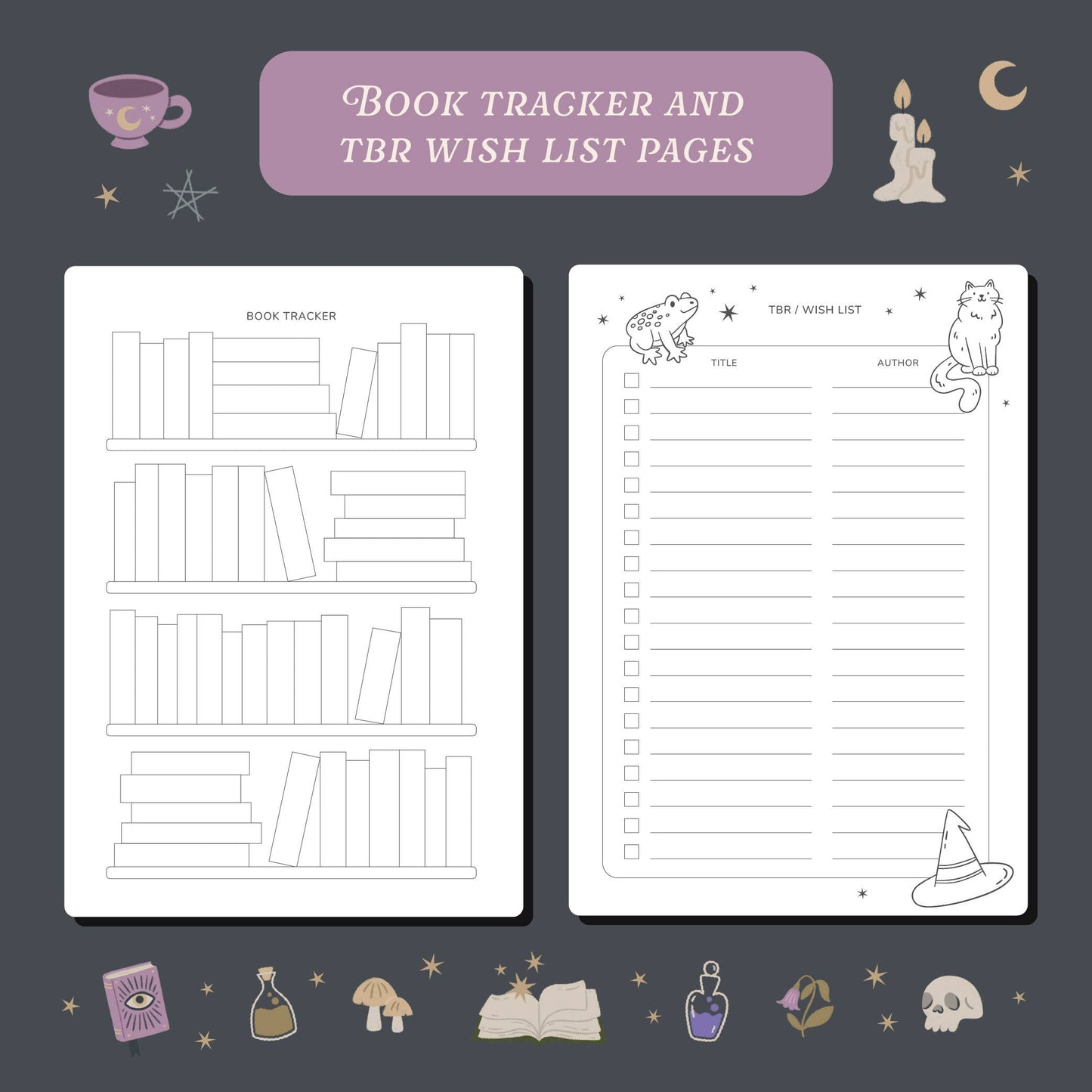 Whimsy Witch Reading Journal | Book Review Notebook
