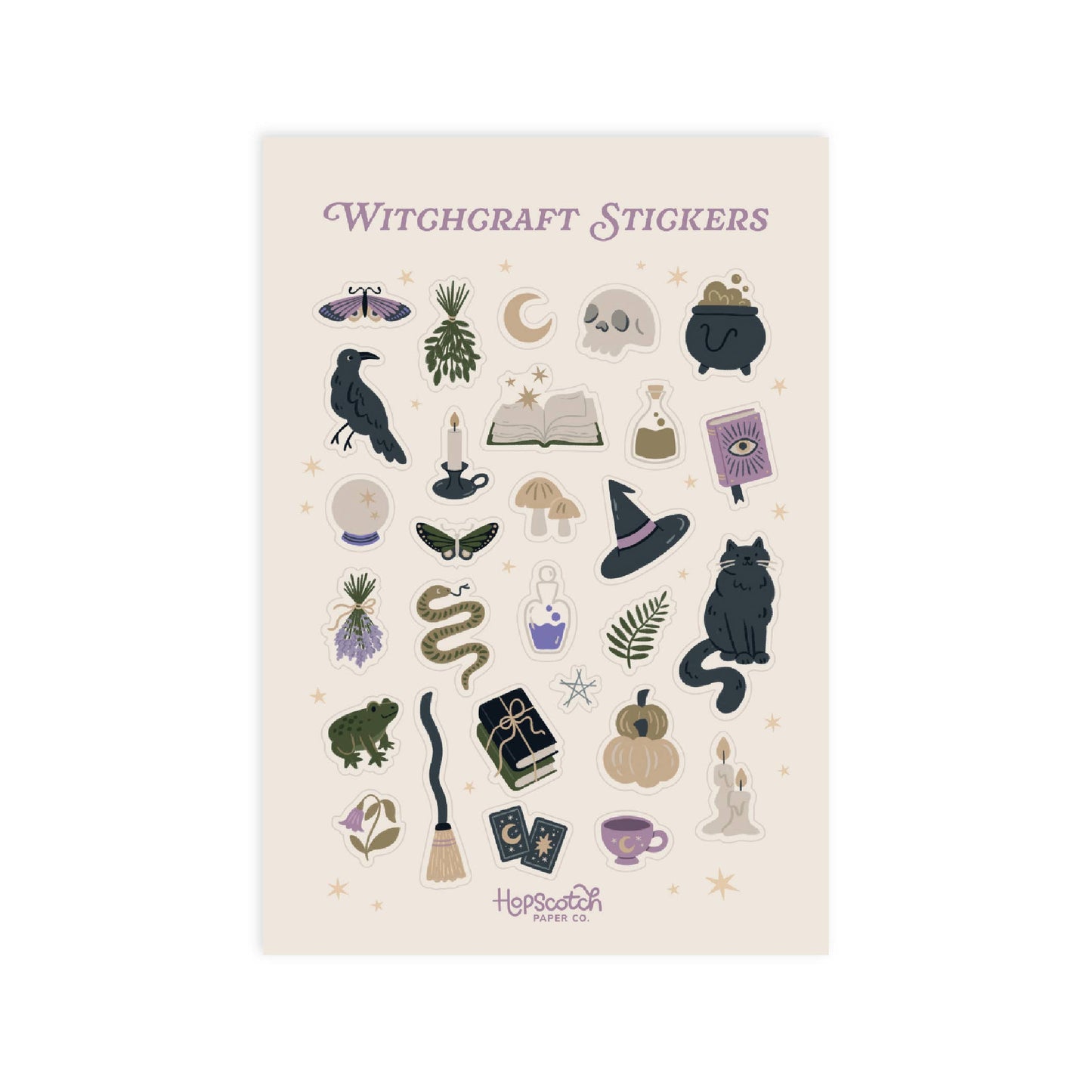 Whimsy Witch Journal Sticker Sheet | Book Gifts