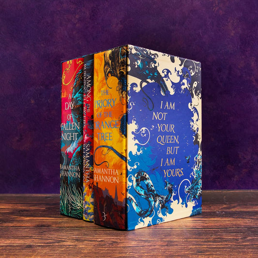 Roots of Chaos Box Set; Samantha Shannon (Priory of the Orange Tree, Among the Burning Flowers and A Day of Fallen Night) | Collectors Box Set