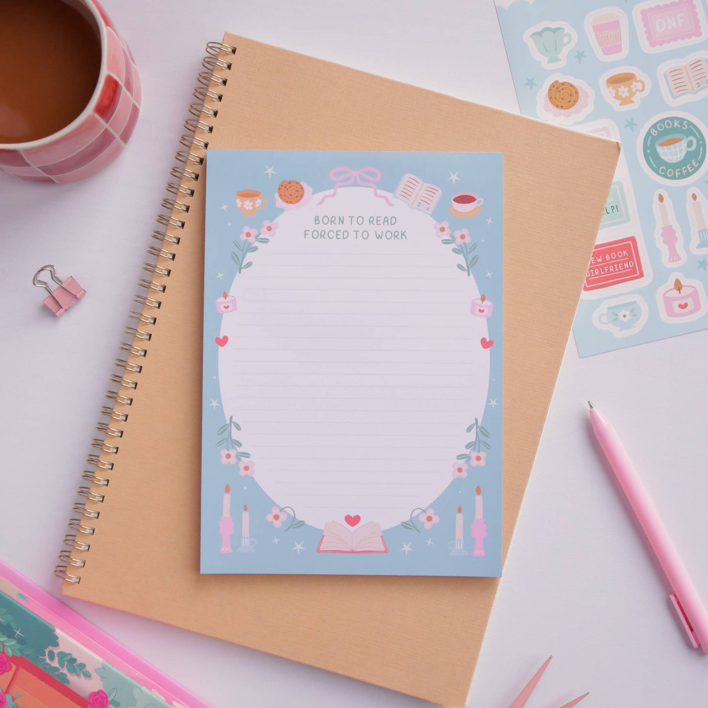 Born To Read Notepad | Literature Stationery Gifts