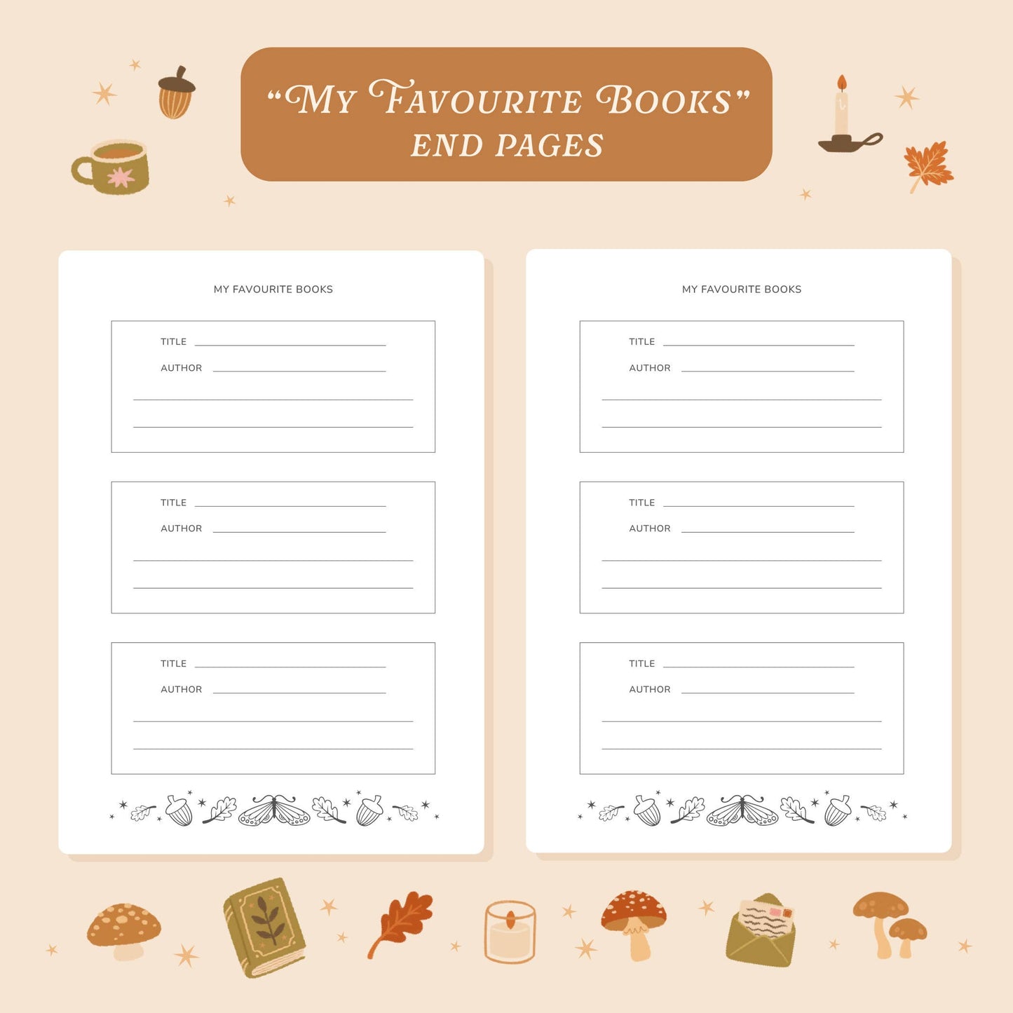 Cosy Season Reading Journal | Book Review Notebook