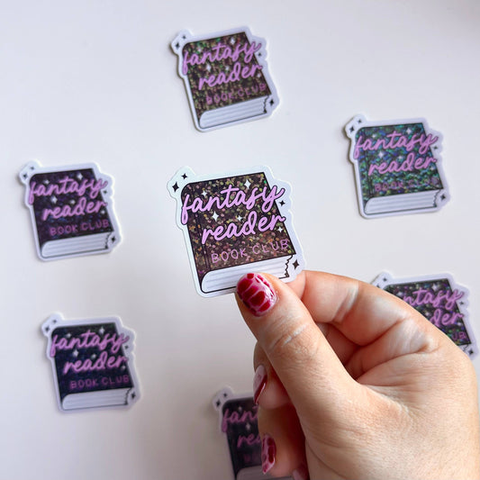 Holographic Fantasy Reader Sticker | Glitter Sticker Reader Gift