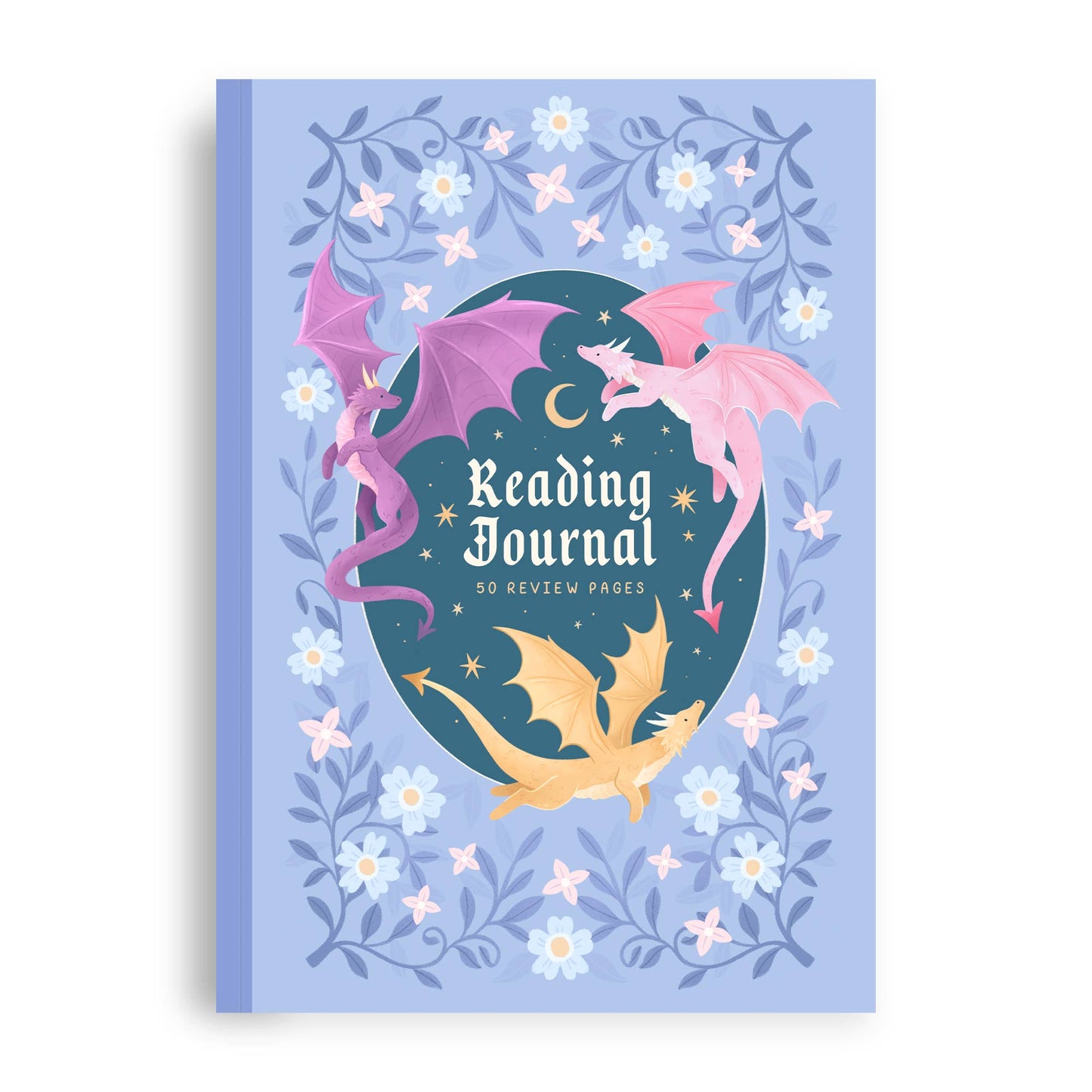 Reading Journal Dragon, Cosy Quest, Fantasy | 50 Page Book Reading Journal