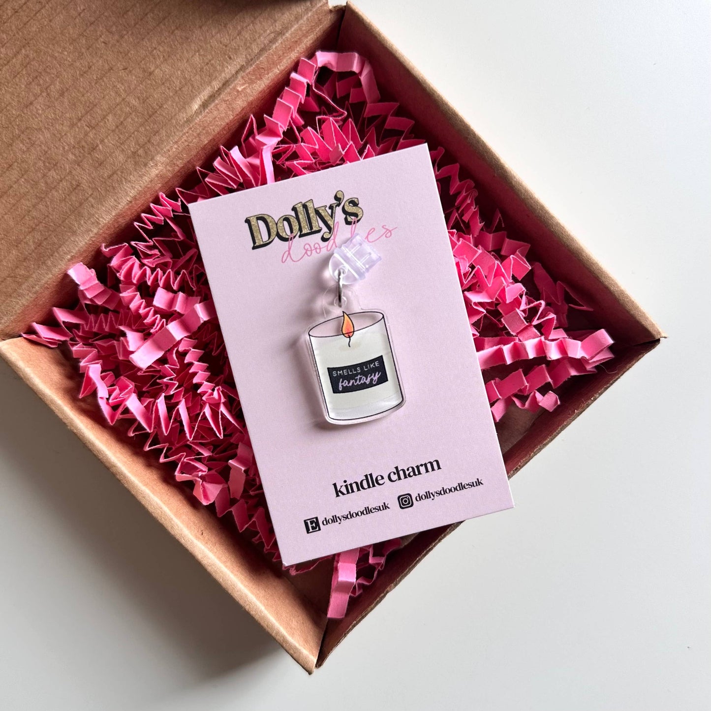 Smells Like Fantasy Candle Kindle Charm | Romantasy Reading Gift