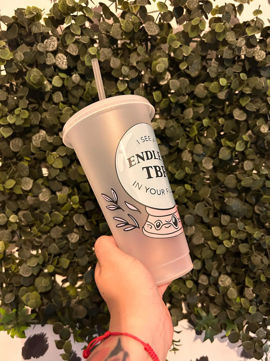 Endless TBR Cold Cup | Reusable Cosy Reader Cup