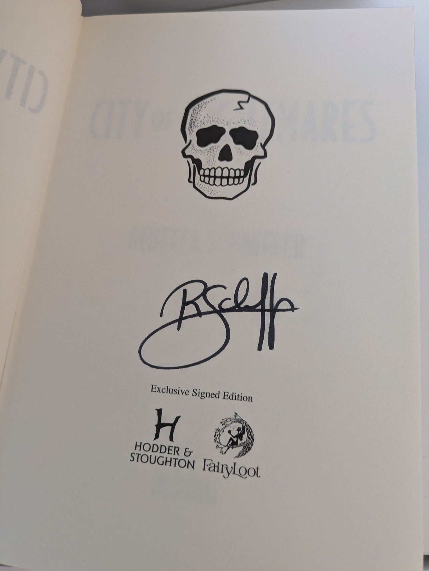 City of Nightmares; Rebecca Shaeffer (Fairyloot special edition)