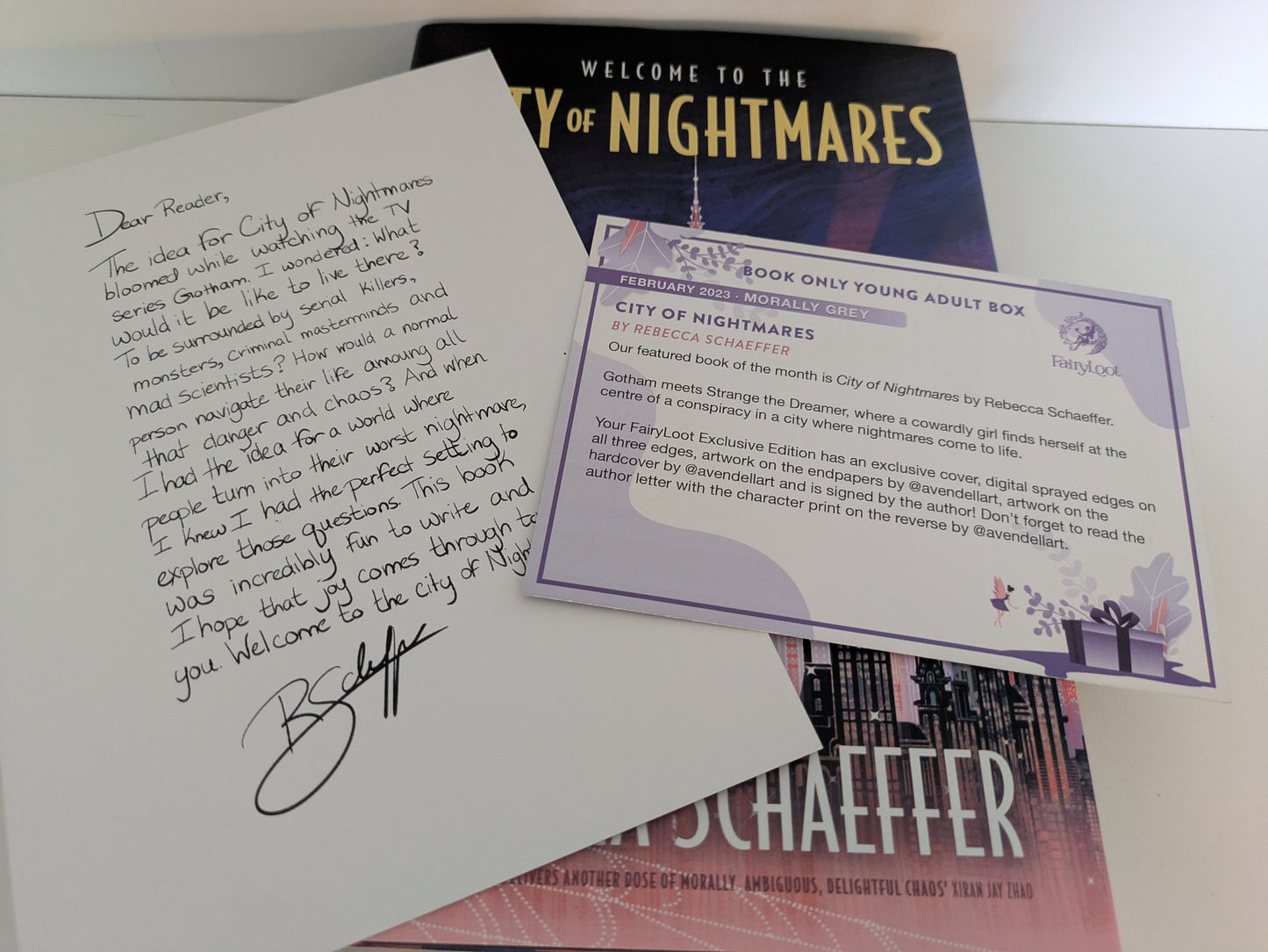 City of Nightmares; Rebecca Shaeffer (Fairyloot special edition)