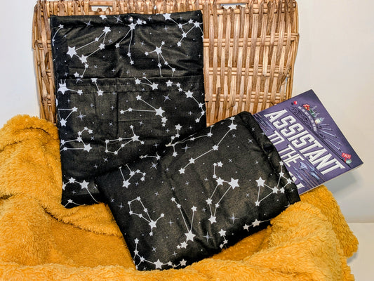 Black and White Stars Book Sleeve | Padded Protective Case for Paperback, Hardback & Kindle