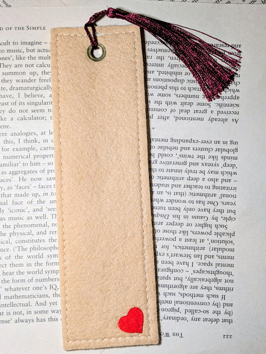 Happy Reading Felt Handmade Tassel Bookmark | Book Lover’s Gift