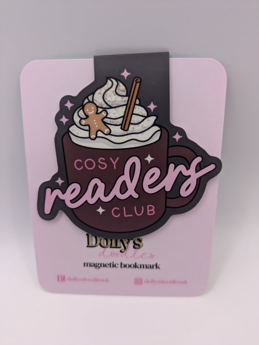Cosy Readers Club Magnetic Bookmark for Readers | Cute, Practical & Book-Lover Approved