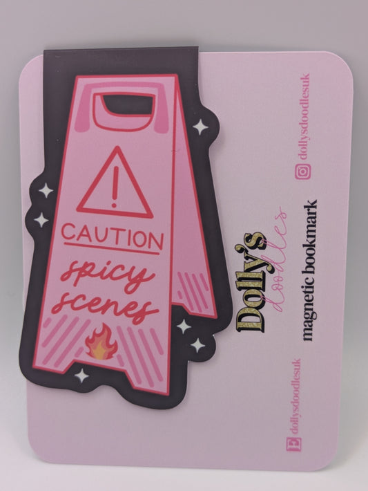 Spicy Scenes Warning Magnetic Bookmark for Readers | Cute, Practical & Book-Lover Approved