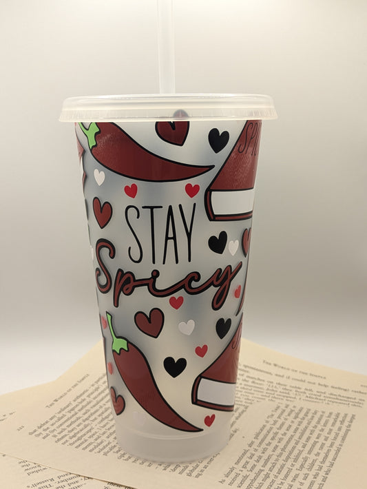 Stay Spicy Cold Cup | Reusable Cosy Reader Cup
