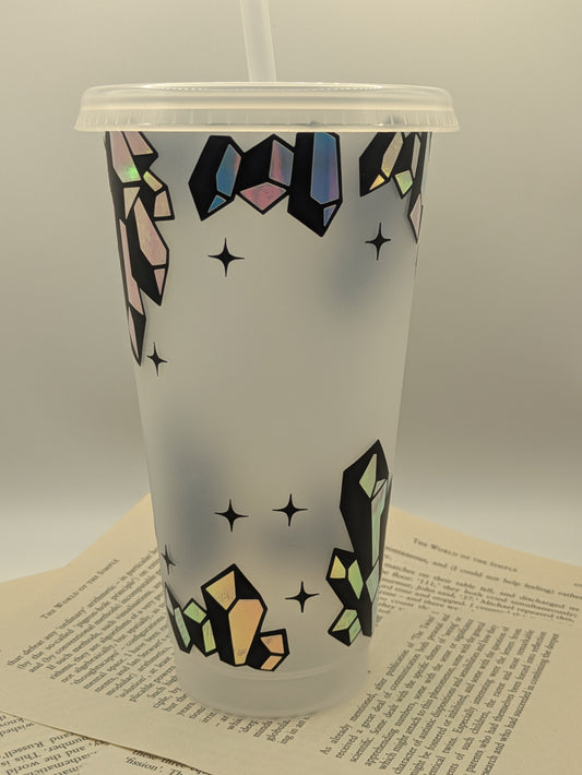 Crystal Glow in the Dark Cold Cup | Reusable Cosy Reader Cup