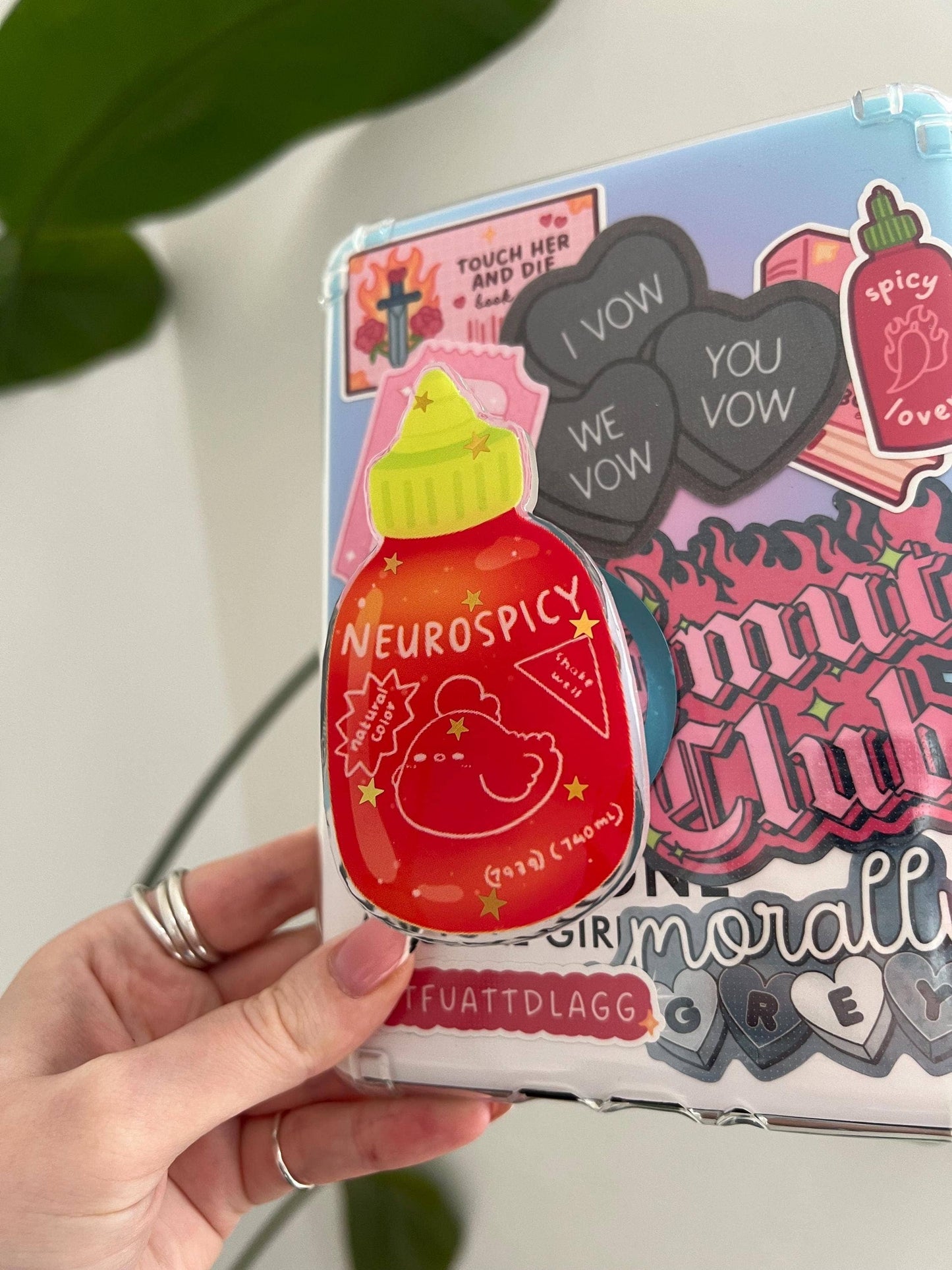 Neurospicy Phone/ Kindle Grip| Book Lover Gift
