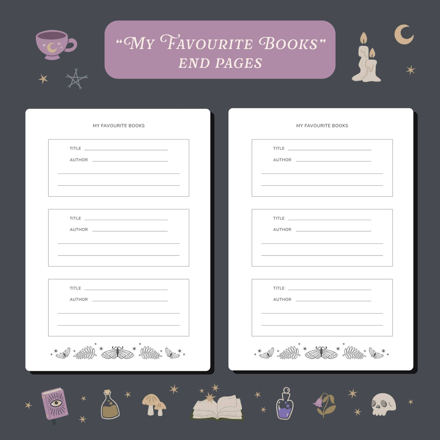 Whimsy Witch Reading Journal | Book Review Notebook
