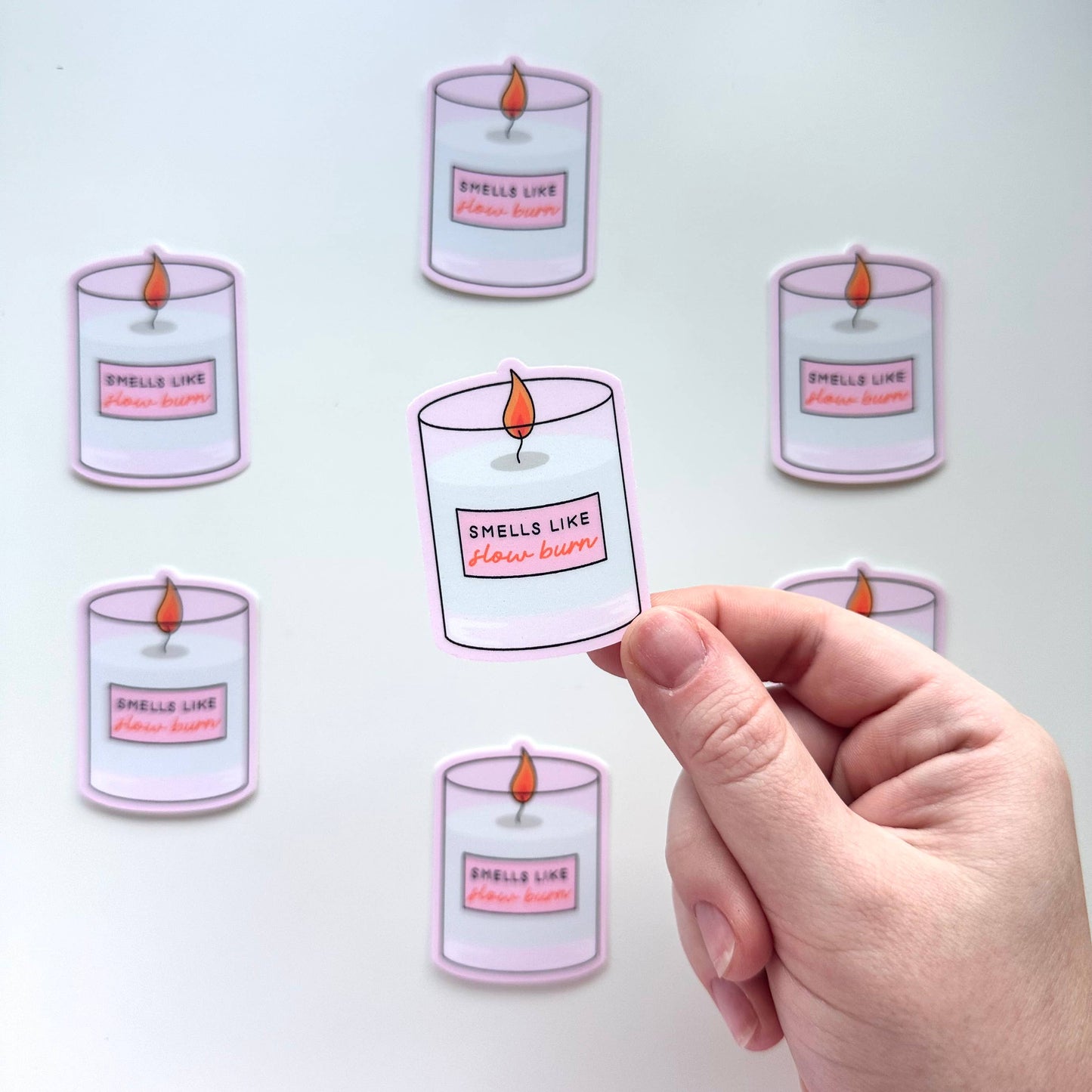 Smells Like Slow Burn Candle | Romance Fantasy Reading Book Club Sticker