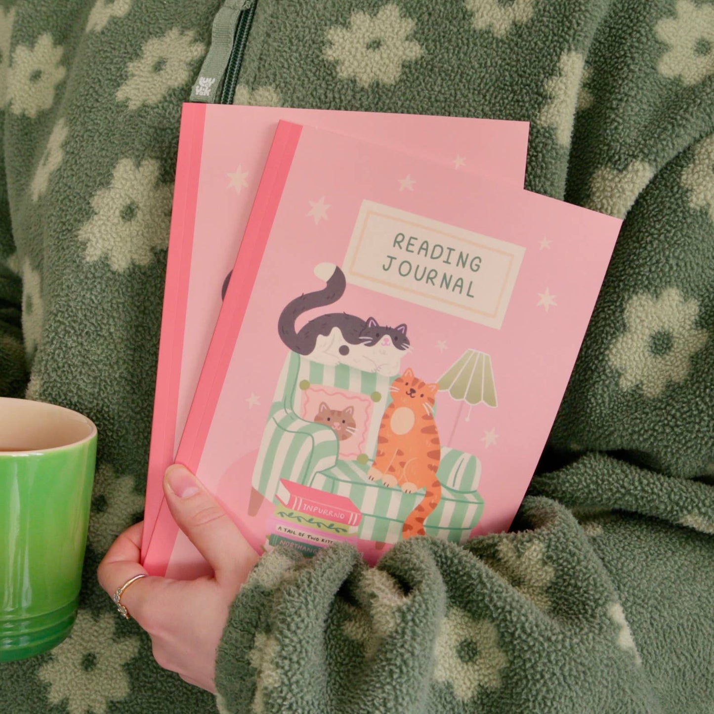 Reading Journal Cat Lover | 50 Page Book Review Reading Journal