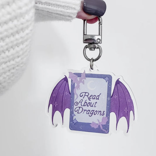 Blue Dragon Kindle Keyring | Fantasy Lover Reading Gift