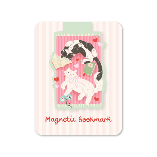 Cosy Cats Magnetic Bookmark | Cute Cat Reading Accessory
