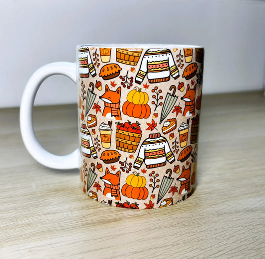 Cosy Vibes Autumn Fox Mug | Cosy Reader Gift