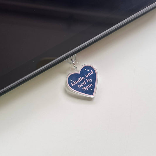 Kindle and Bed By 9pm | Navy Pink Kindle Charm Gift
