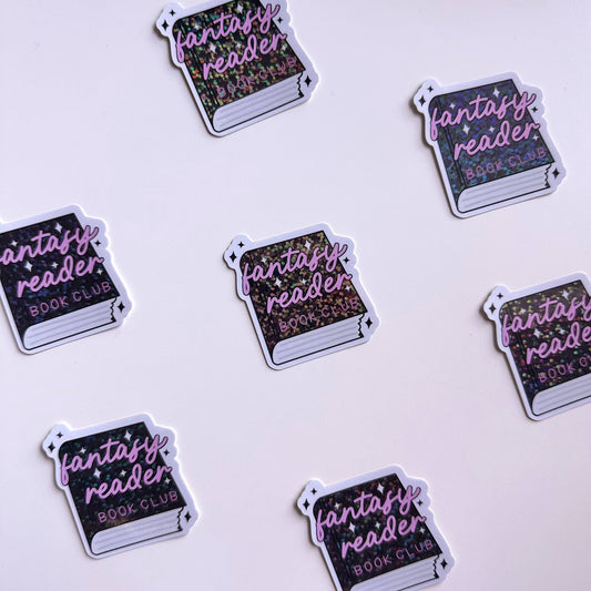 Holographic Fantasy Reader Sticker | Glitter Sticker Reader Gift
